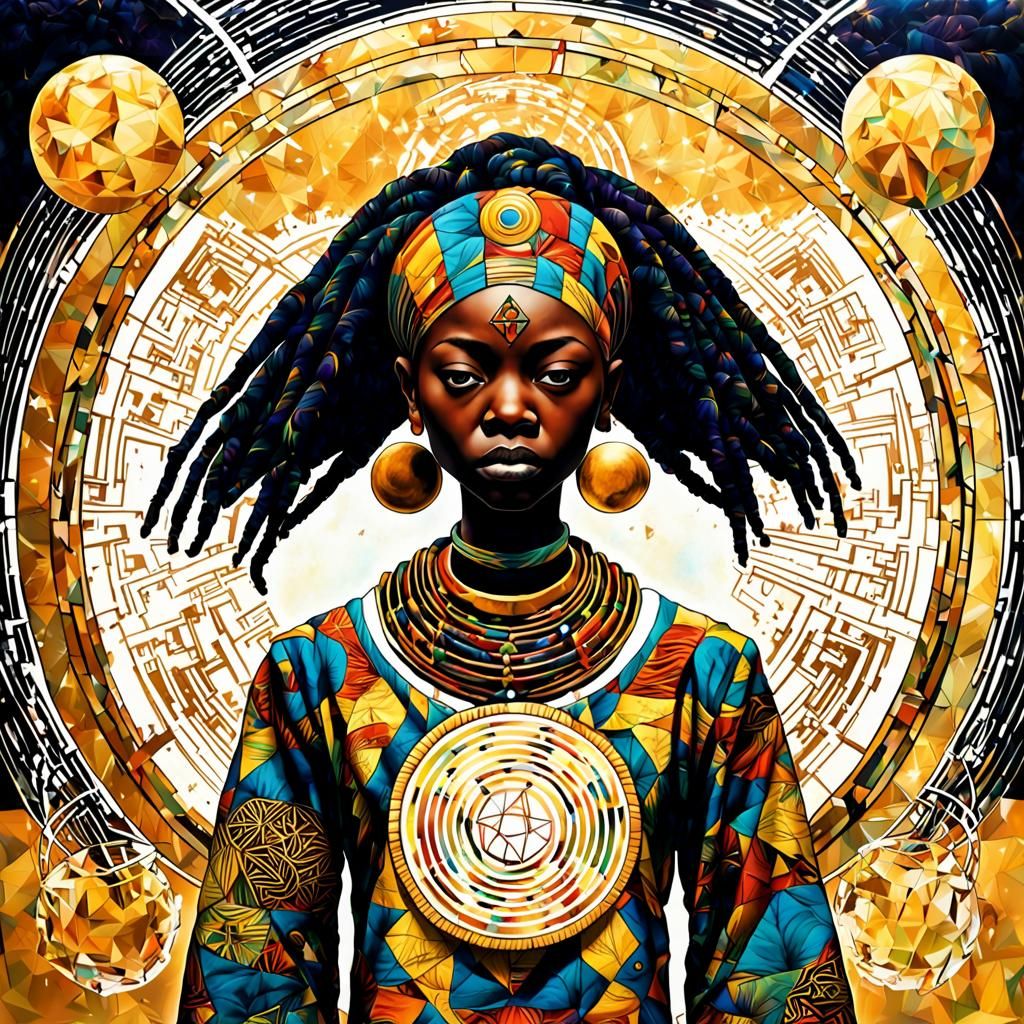 Geometric Art Inspired by Earth and Freedom