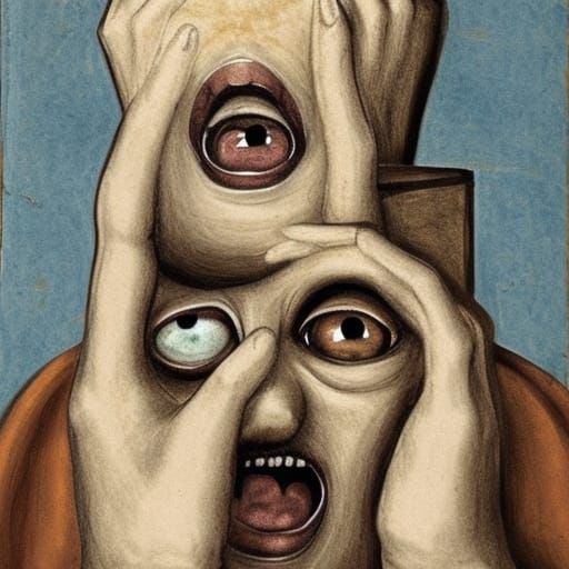 Disturbing Eyes of Madness in a Padded Cell