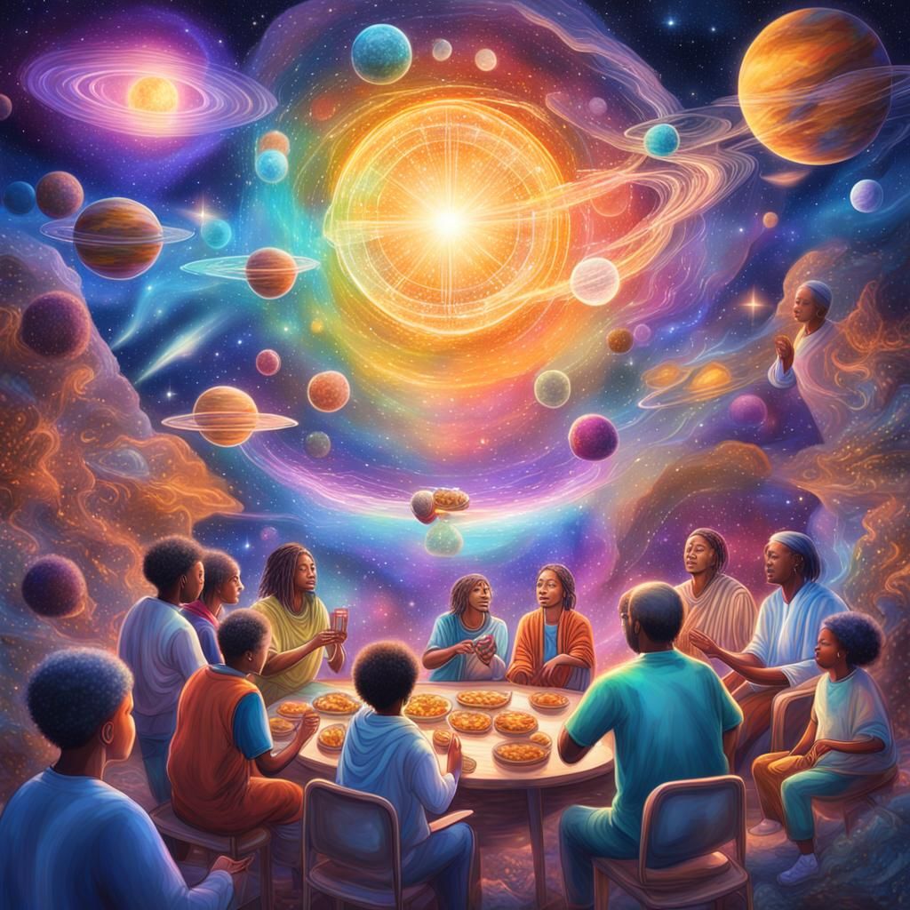 Kindness and Unity: A Holographic Astral Illustration