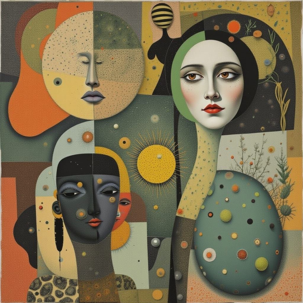 Cactus Figures on Vellum