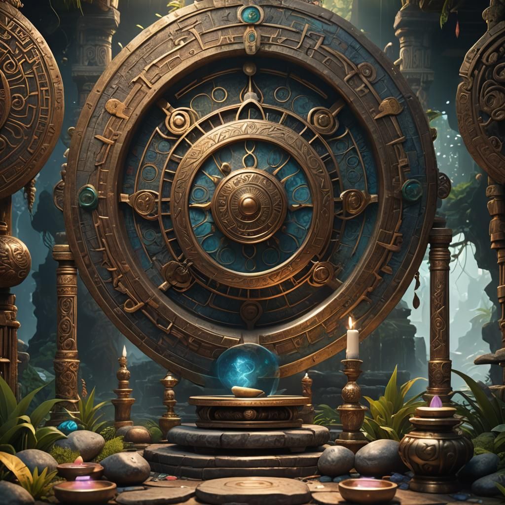 Gong Sound Healing in Detailed Matte Painting