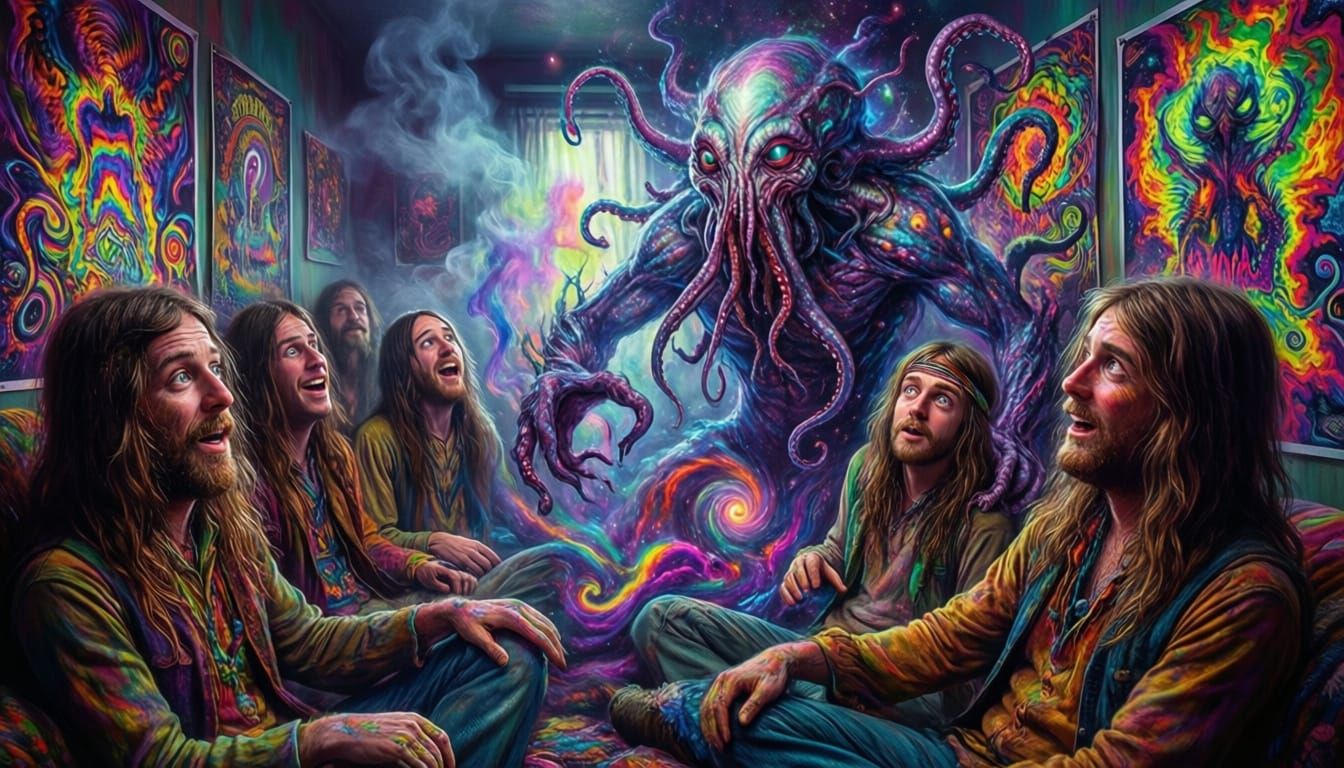 Psychedelic Hippies Summon Cosmic Entity at Miskatonic Unive...