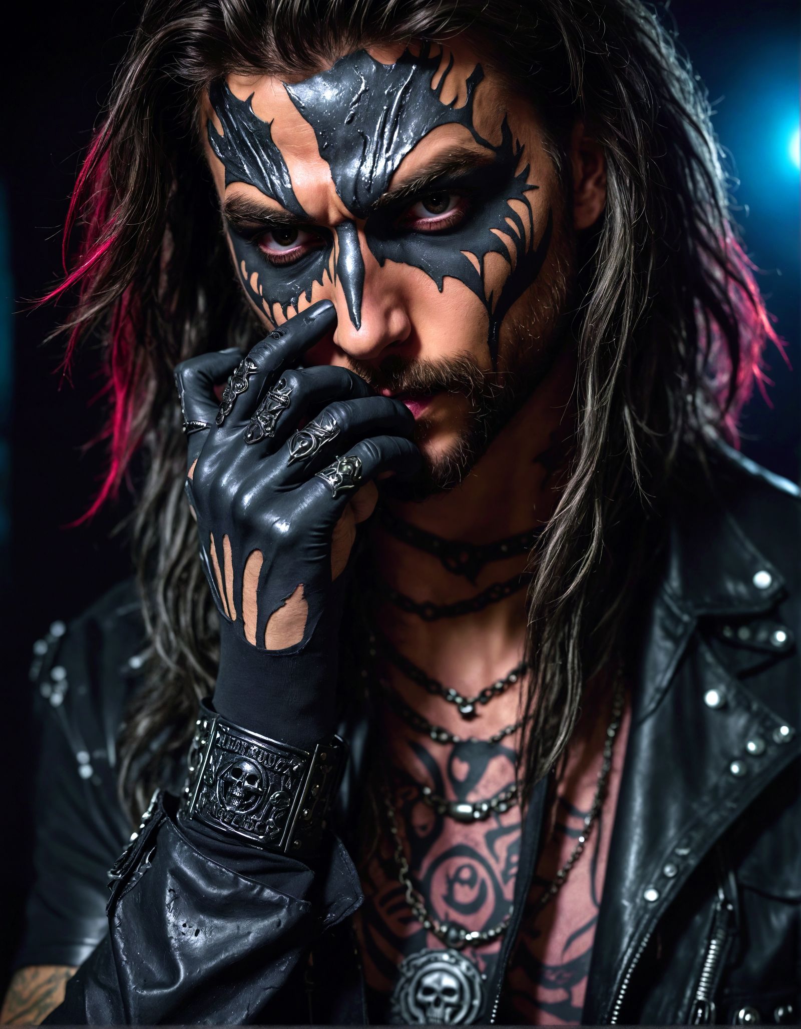 Metal Fashion with Leather and Body Paint