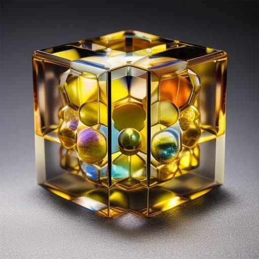 cosmic Cubism Transparent delicate  Cubic Universe glass cube, 16k resolution photorealistic, bokeh, a masterpiece by ar...