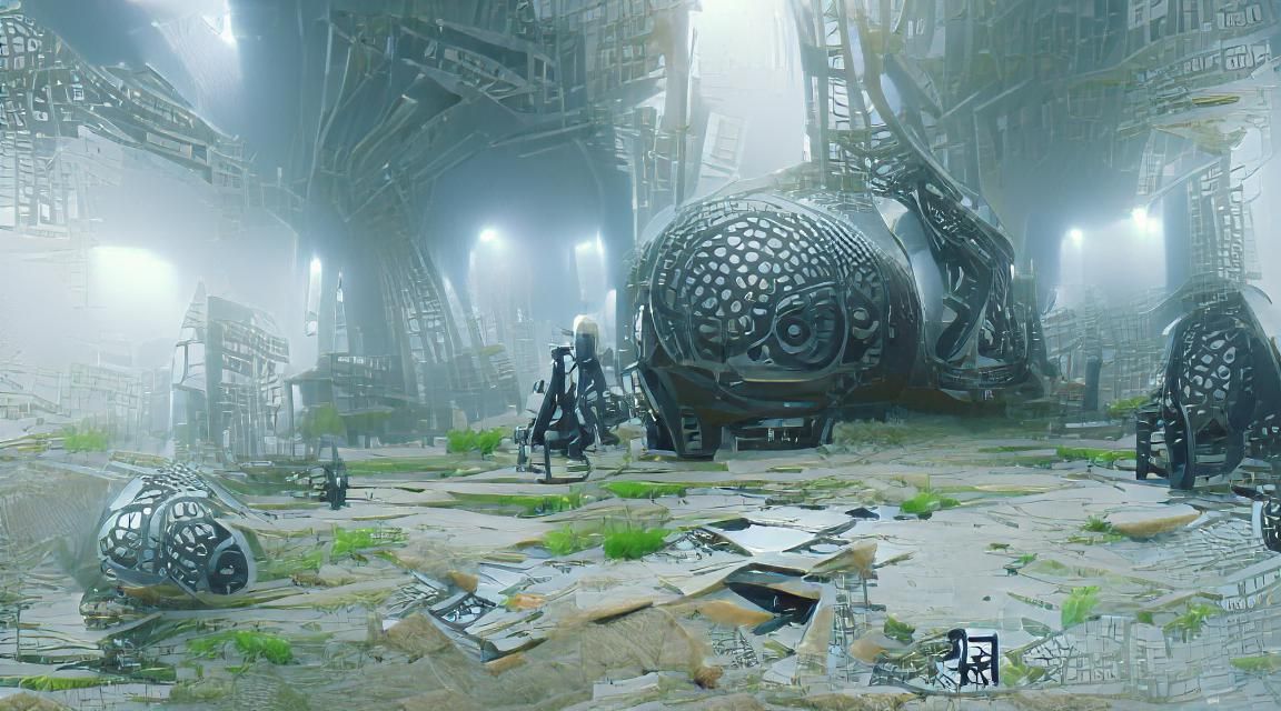 Nier Automata: Hyperdetailed Sci-Fi Concept Art
