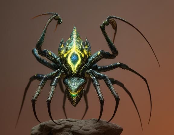 Alien Spider Woman in Dark Souls Style