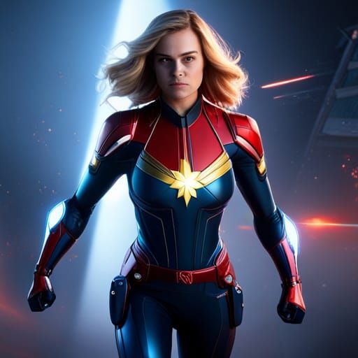 Heroic Figure in Spaceship Battle: Graffiti Art Style