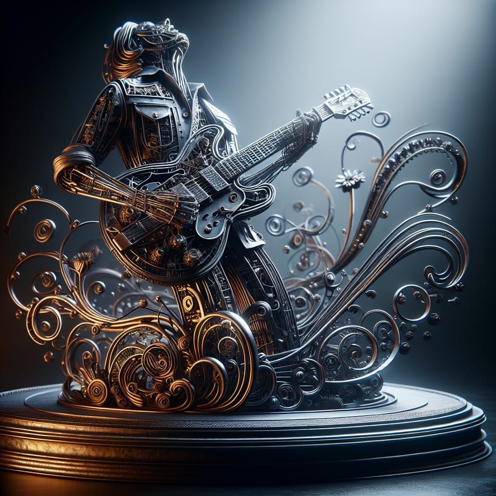 Hyperrealistic Metal Sculpture: The Sound of Metal