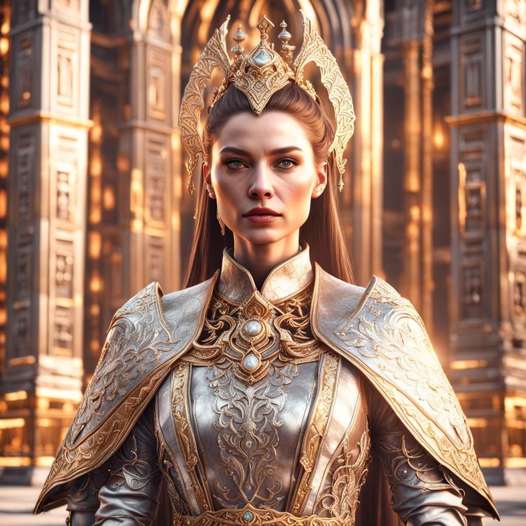 Numenorean Noblewoman in Velvet and Silk, Digital Art