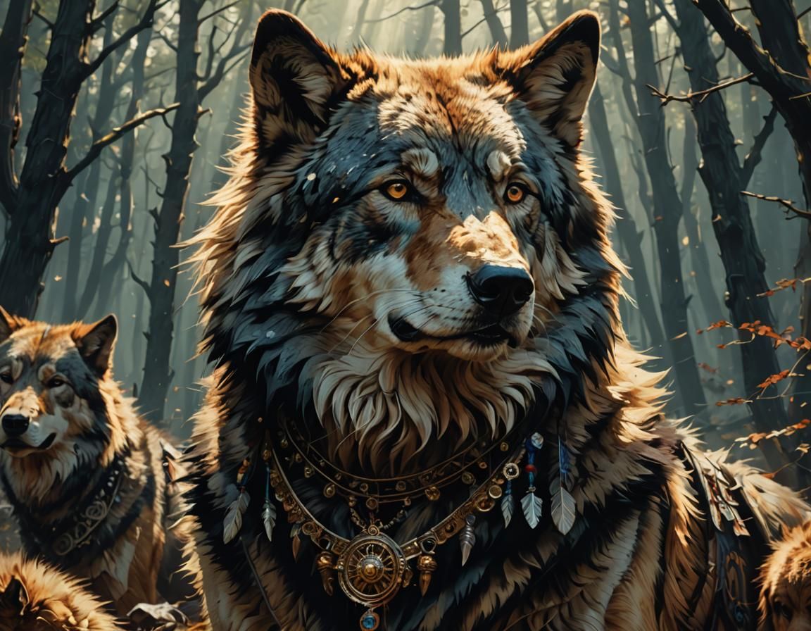 Dances With Wolves: Dramatic 3D Render