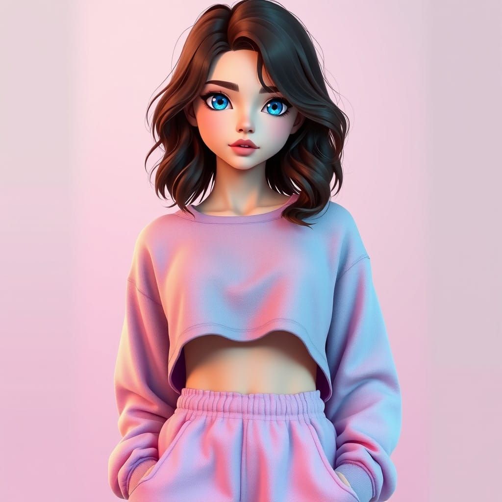 Teenage Girl in Anime-Inspired, Hyper-Realistic 8K Portrait