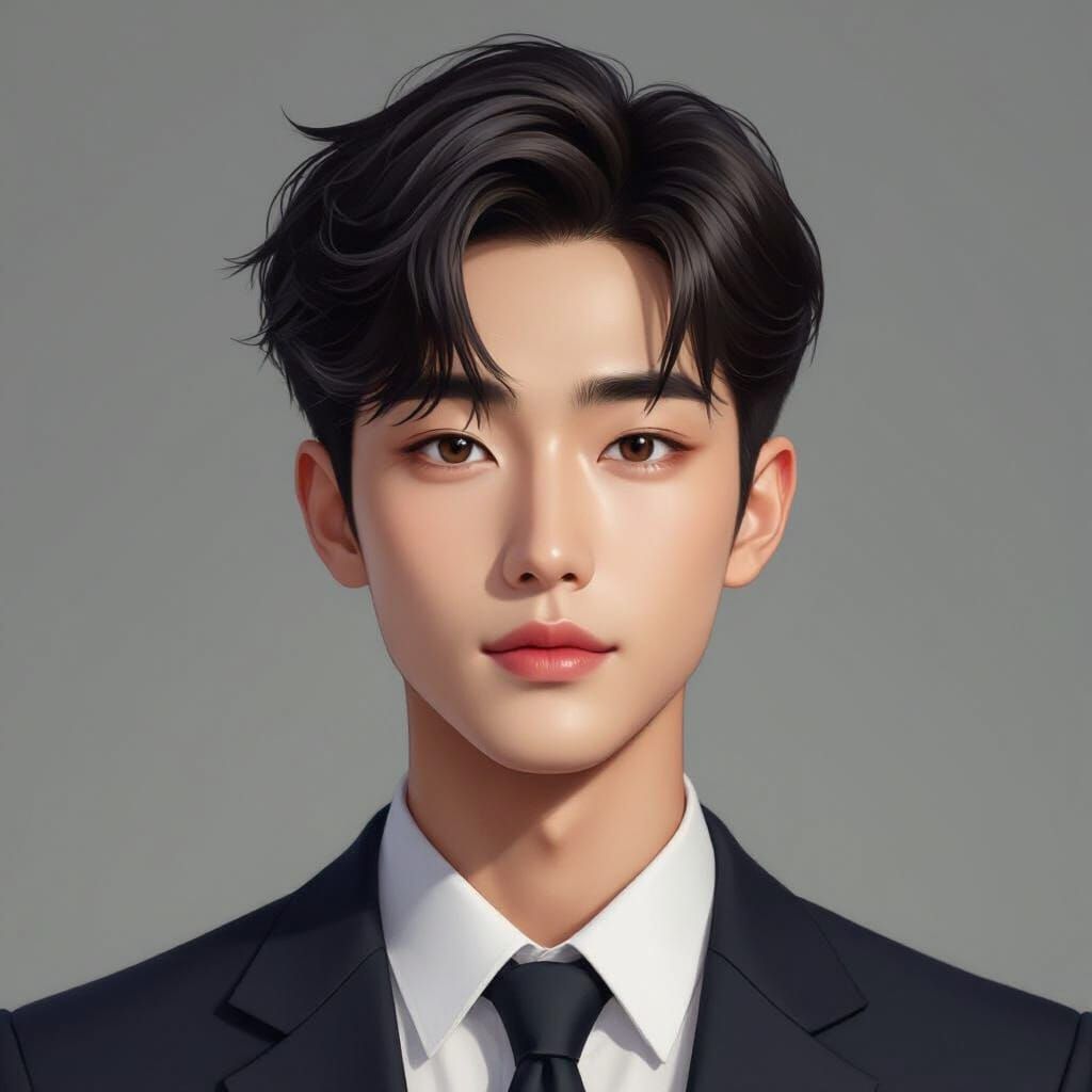 Jongjen: Handsome Korean Young Man in Digital Art Style