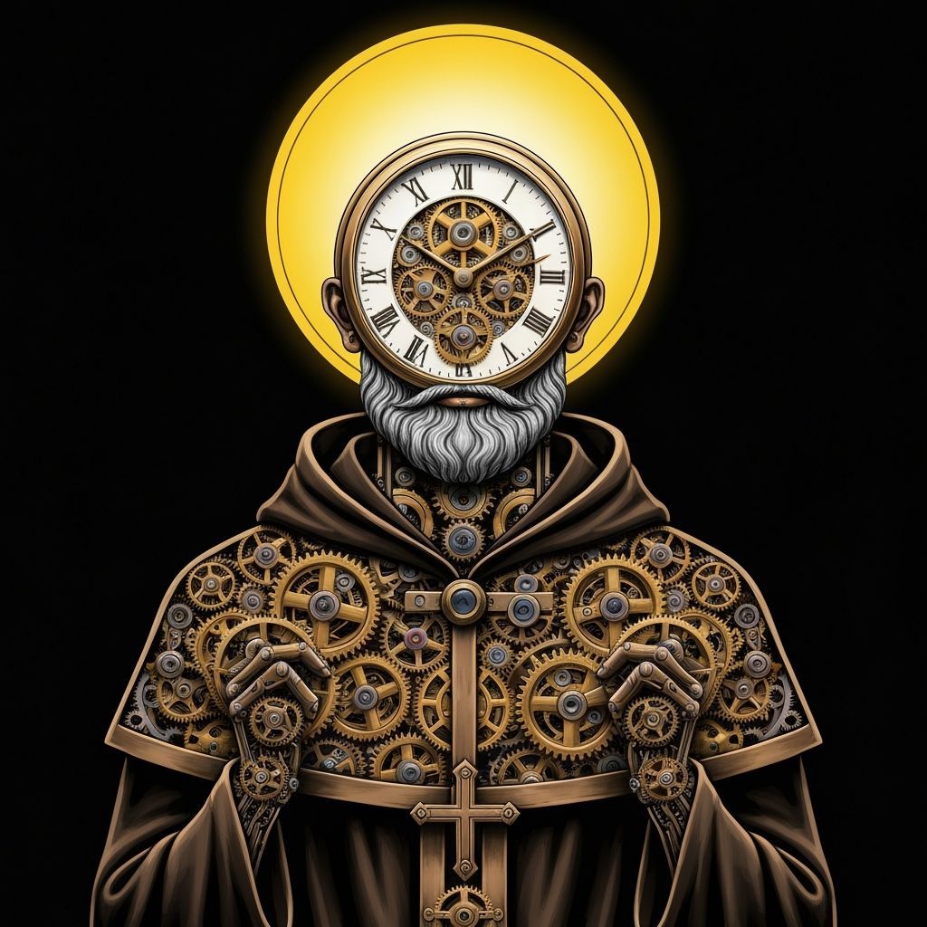 Saint of Time: Mechanical Saint with Watch Face Head