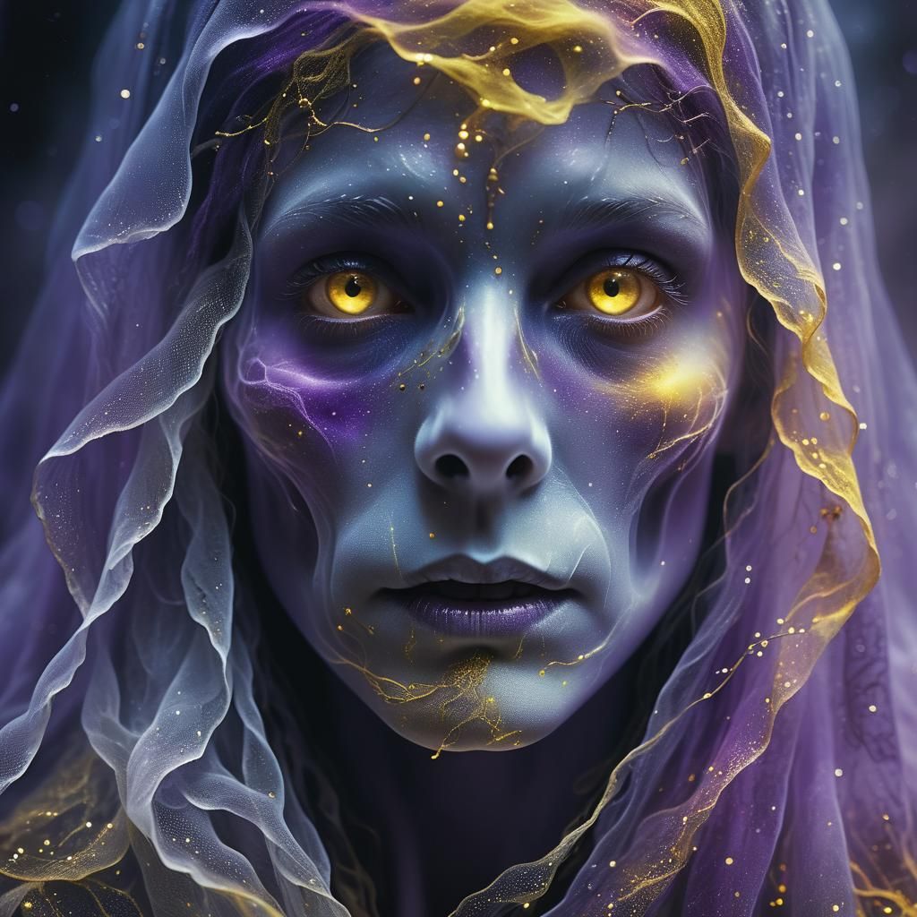 Ethereal Ghost Portrait in a Mystical Atmosphere