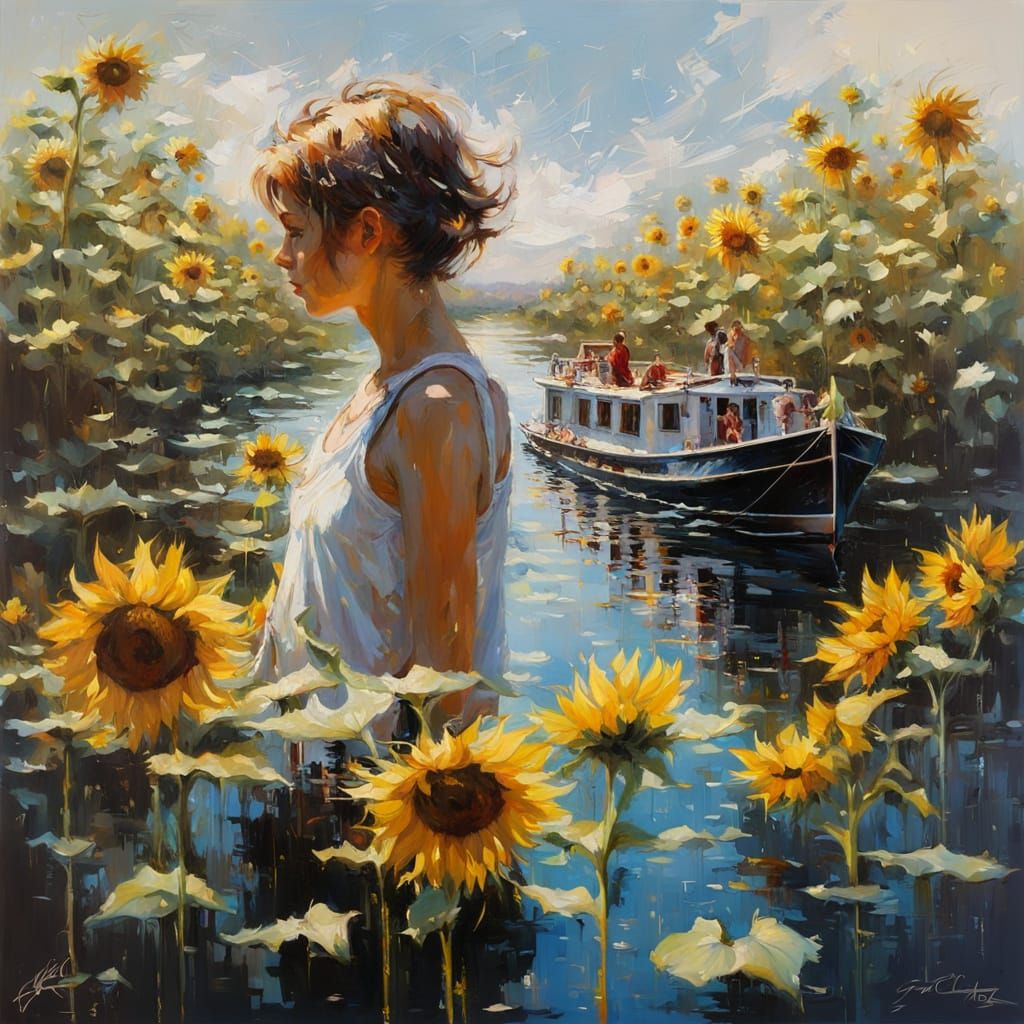 Surreal Glass Ship on Sunflower Bridge