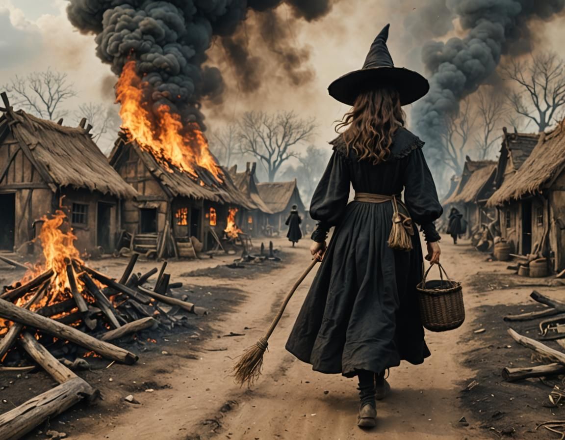 17th Century Witch and Burning Village