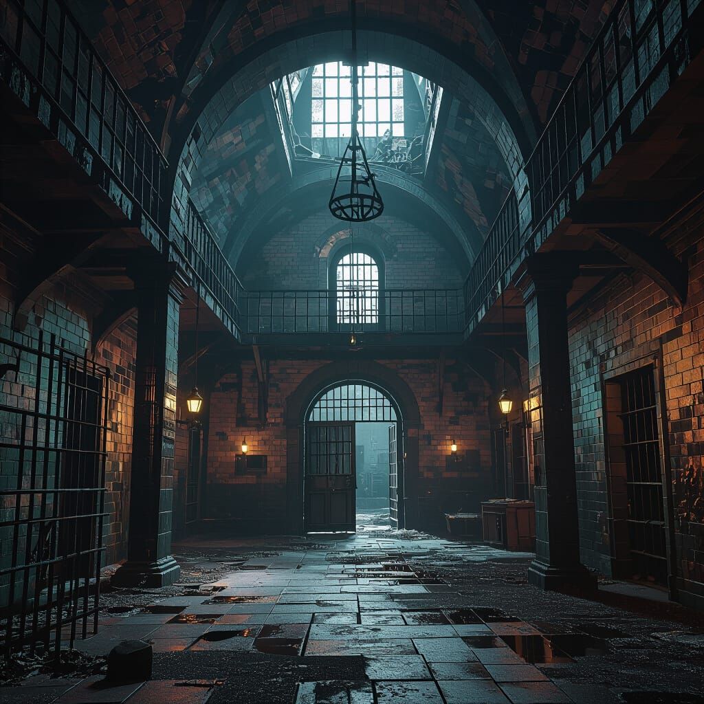 Piranesi-Style Prison With Open Door