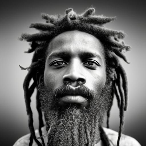 Rastafarian Portrait in Style of Jeffries and Albi