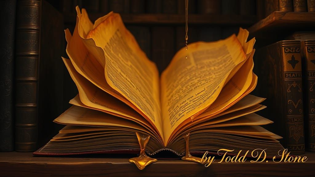 Melting Books: Surreal Fantasy Digital Painting