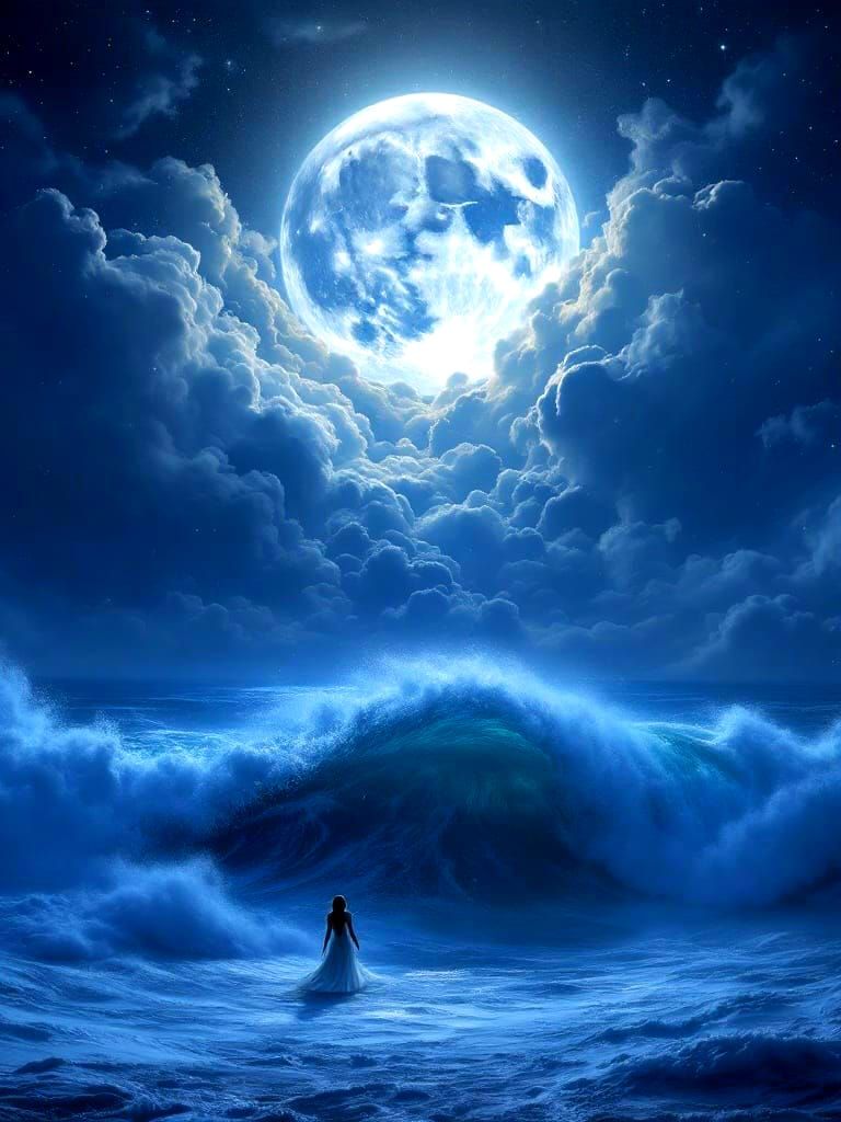 Moon Goddess Summons a Tidal Wave