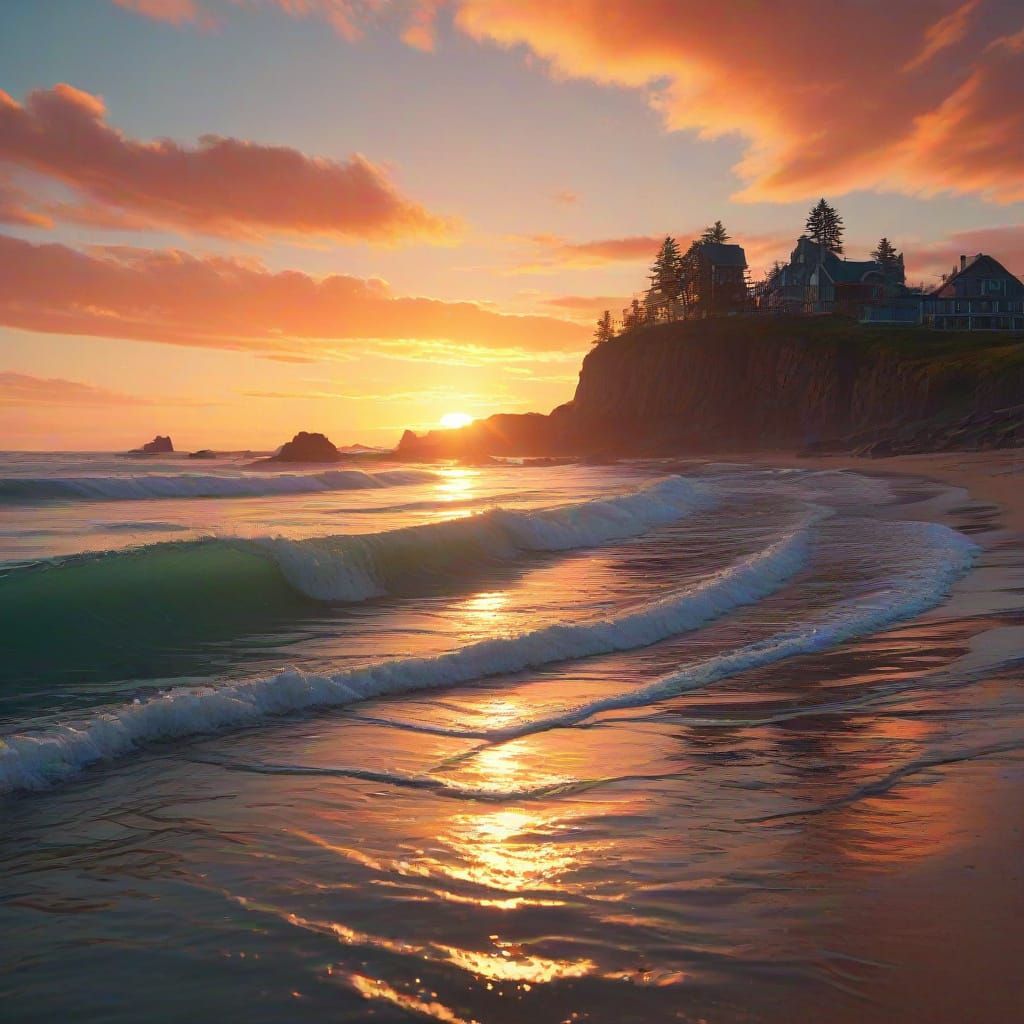 Sunrise Over Cavendish, Prince Edward Island, Canada