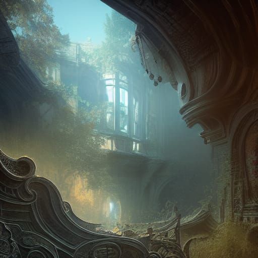 Detailed Portal View in Fantasy Art Style