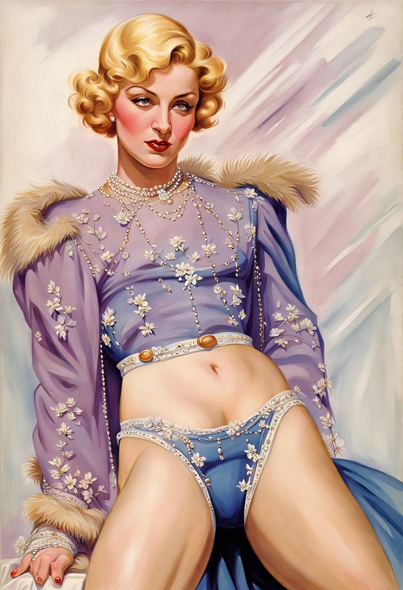 Madonna Ciccone Illustration in Art Frahm Style