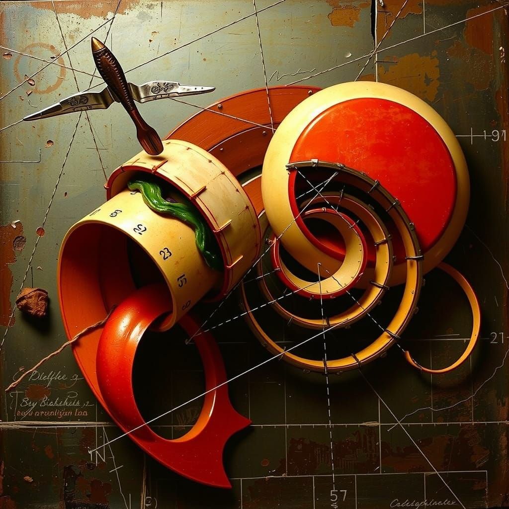 Abstract Geometric Curves and Spirals in Mathematical Art