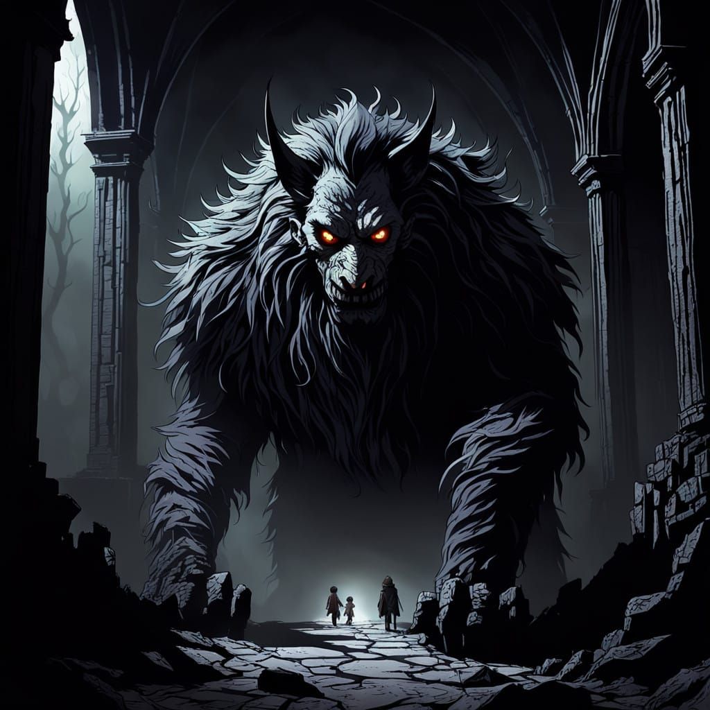 Eerie Children Amidst Ireland's Haunting Castle Shadows