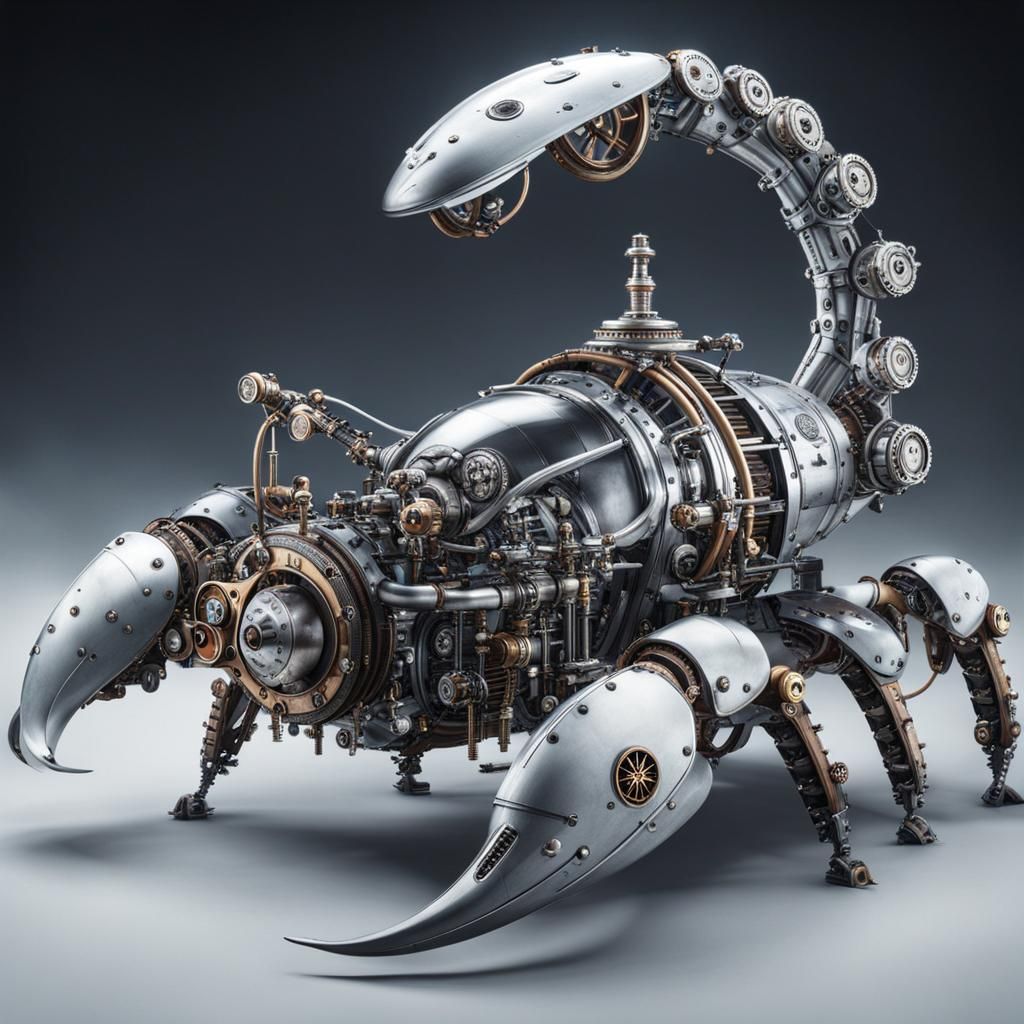 steampunk biominetic robotic scorpion