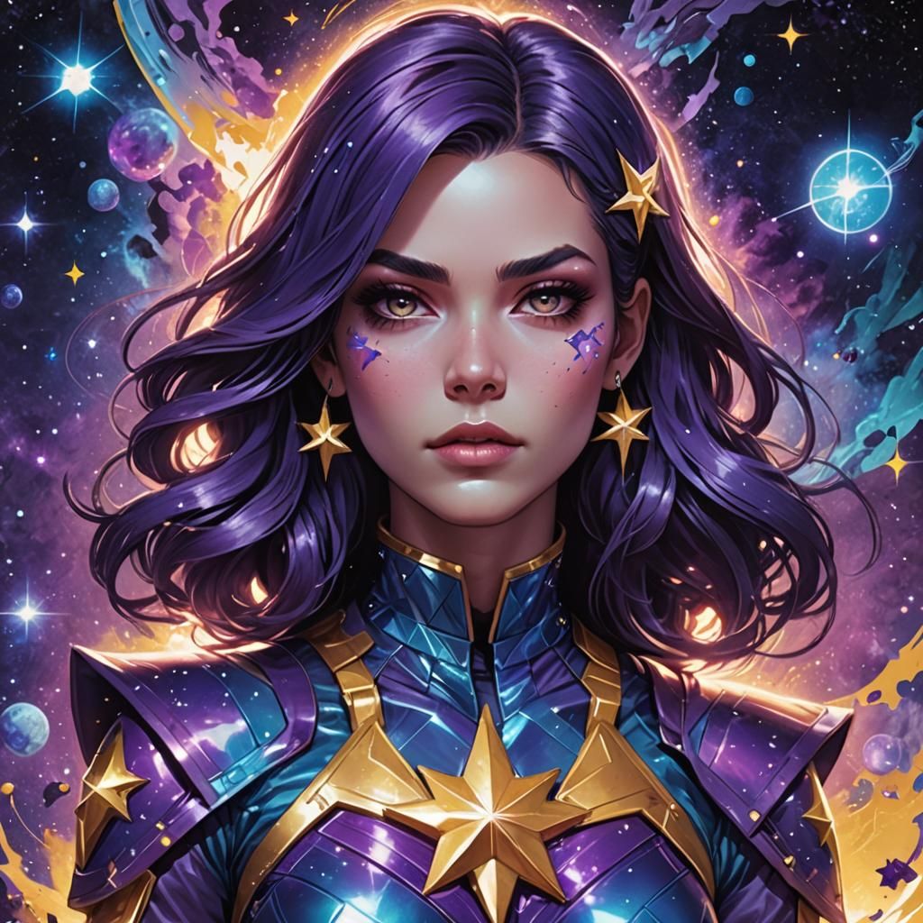Cosmic Space Cadet: Artgerm-Inspired Comic Art
