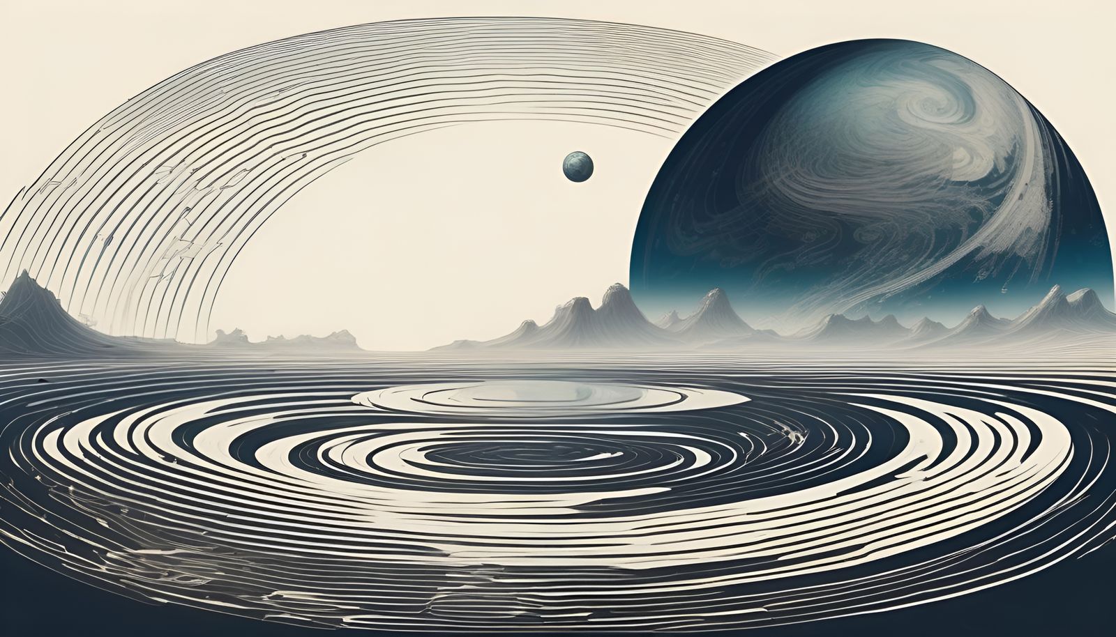 Ethereal Vapor Landscape Evokes Spiritual Calm