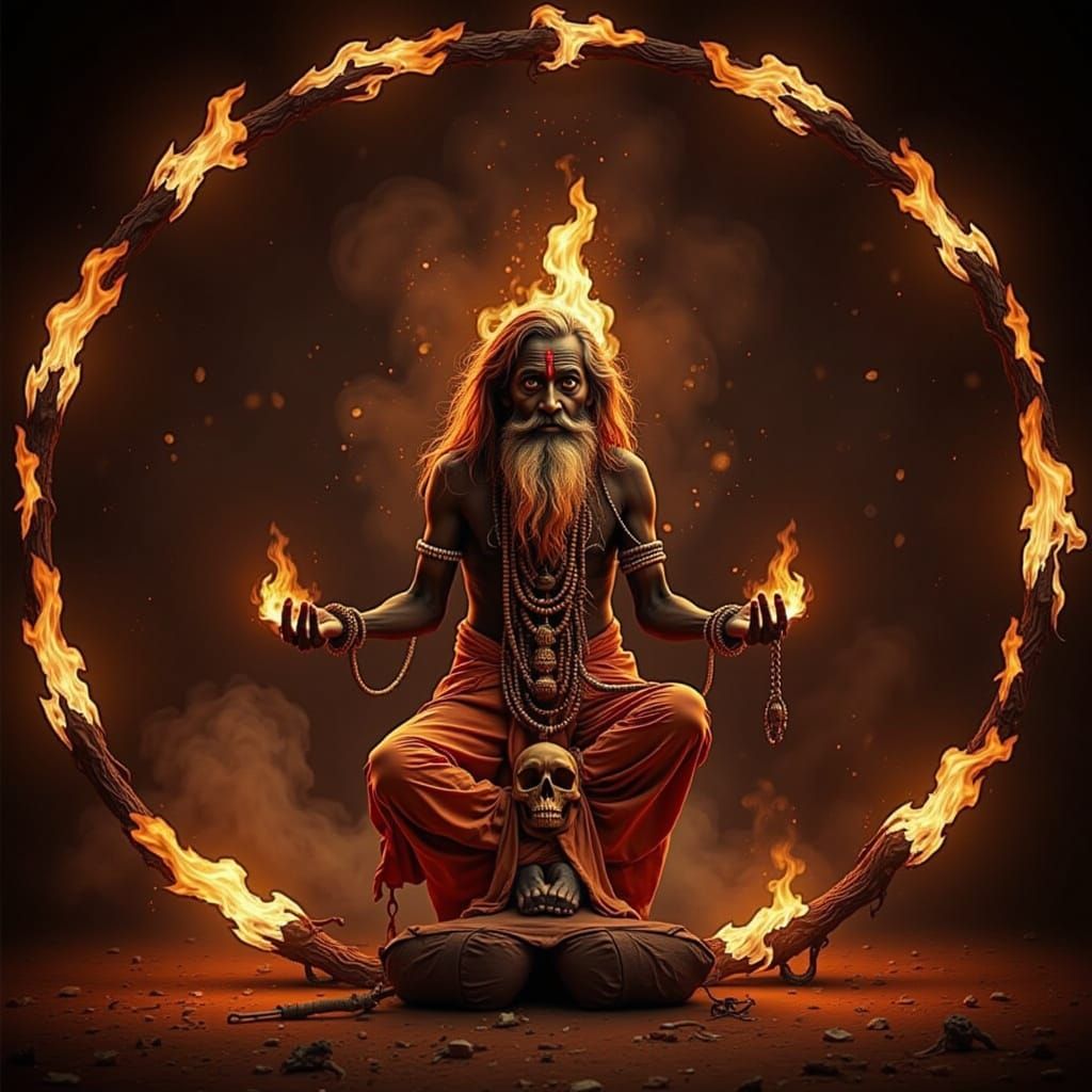 dancing baba  <lora:Baba:1.0> does the nataraja-tandev dance...