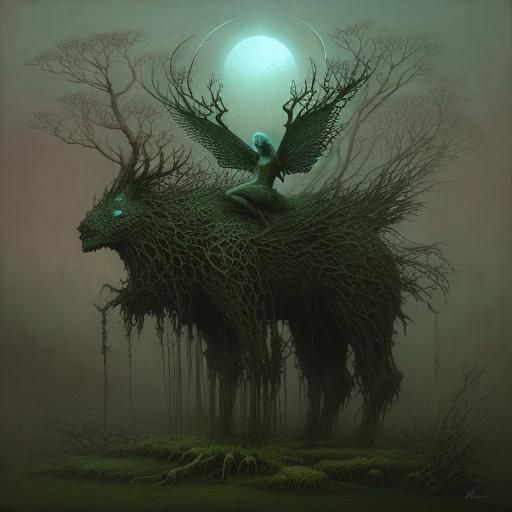 Gothic Fairy Inspired by Zdzisław Beksiński