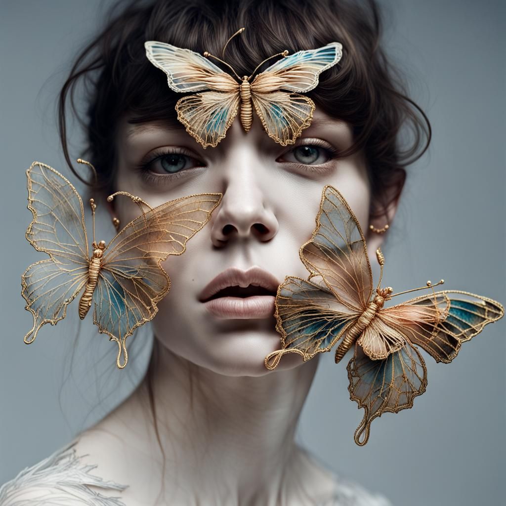 I call it - Embroidered butterflies obsession