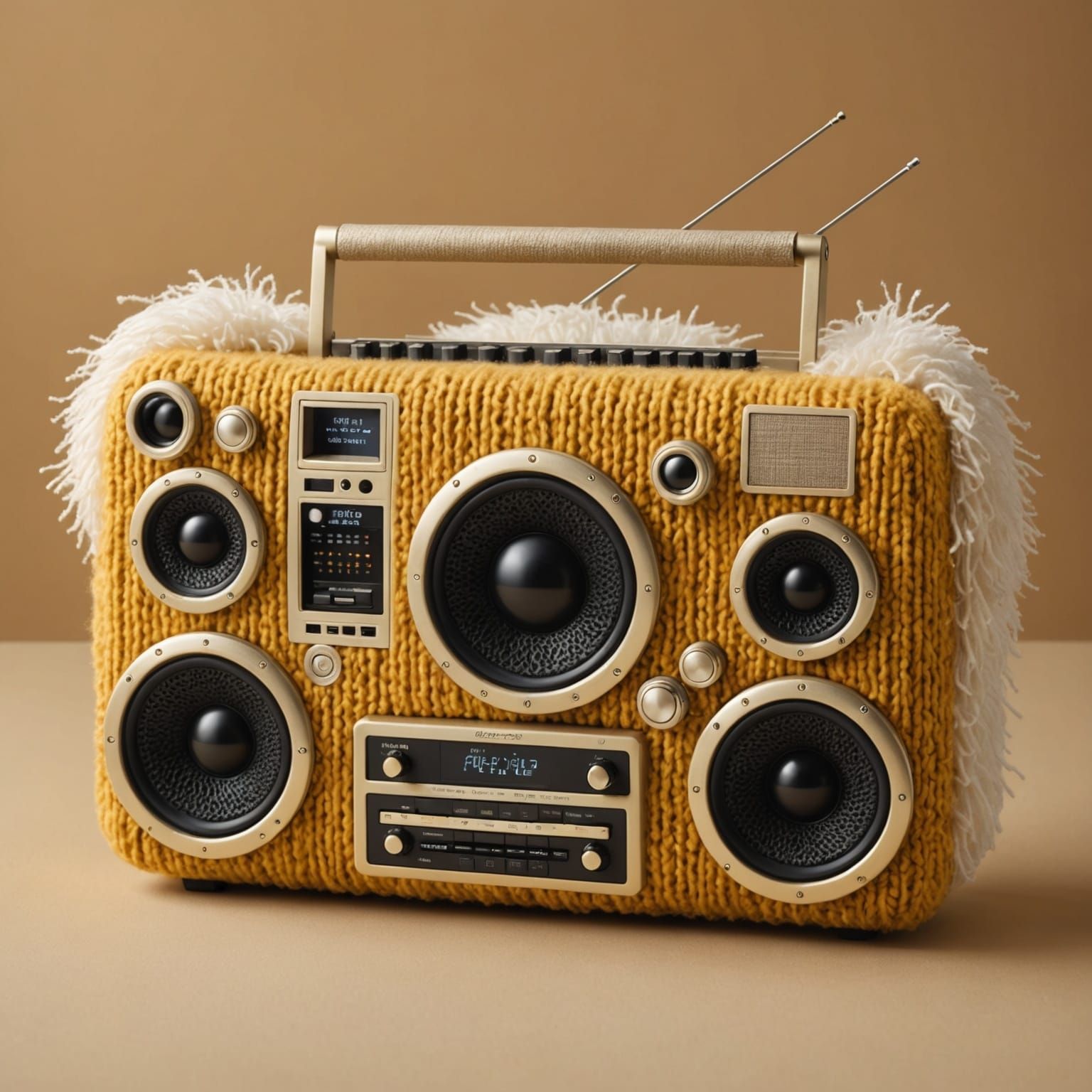 Whimsical Baby Boombox With Fluffy Coat