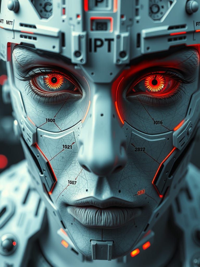 Cyberpunk Impasto Eyes