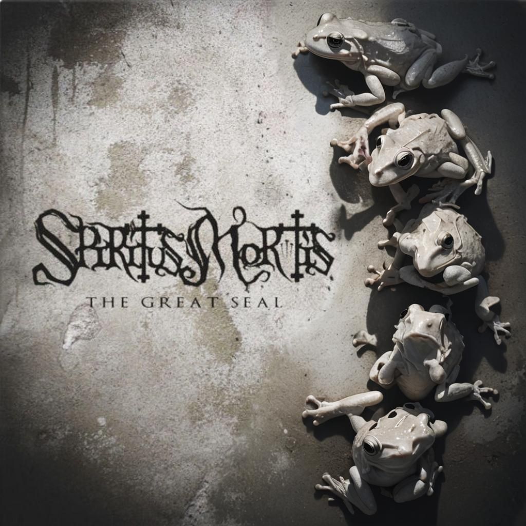 Five White Frogs Gazing Upward in Unison