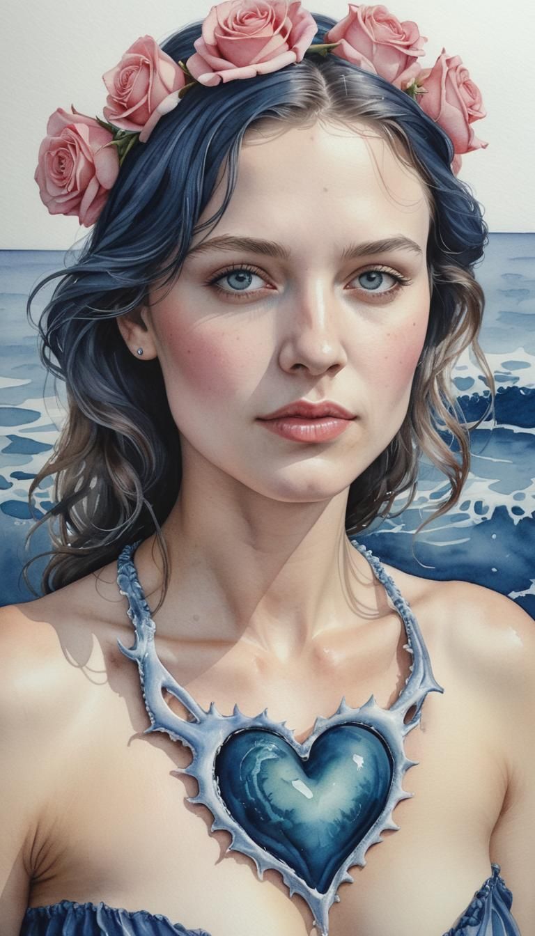 Rose DeWitt Bukater Portrait in Watercolor