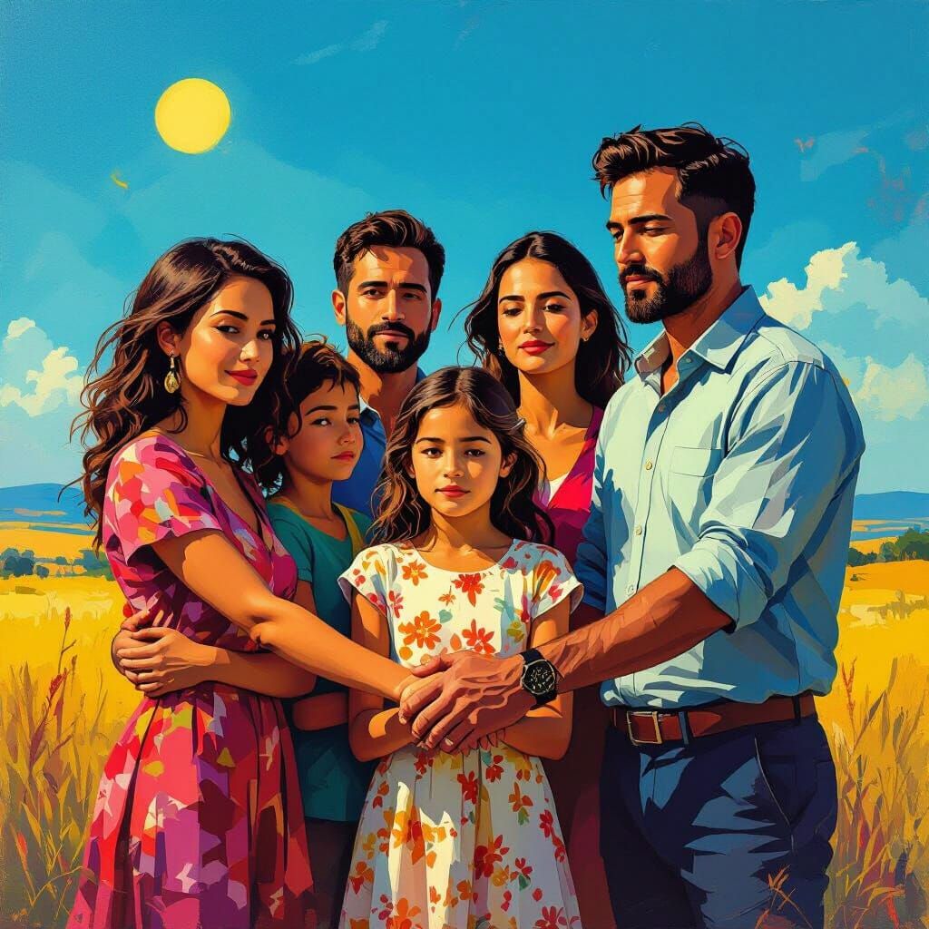 Diverse Group United in Hopeful Street Art