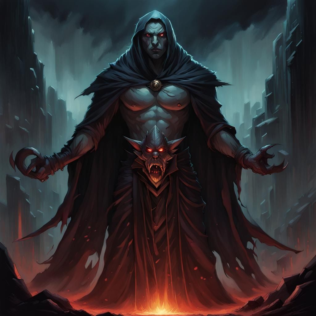 Dark Fantasy Portrait in Gothic Grimdark Style