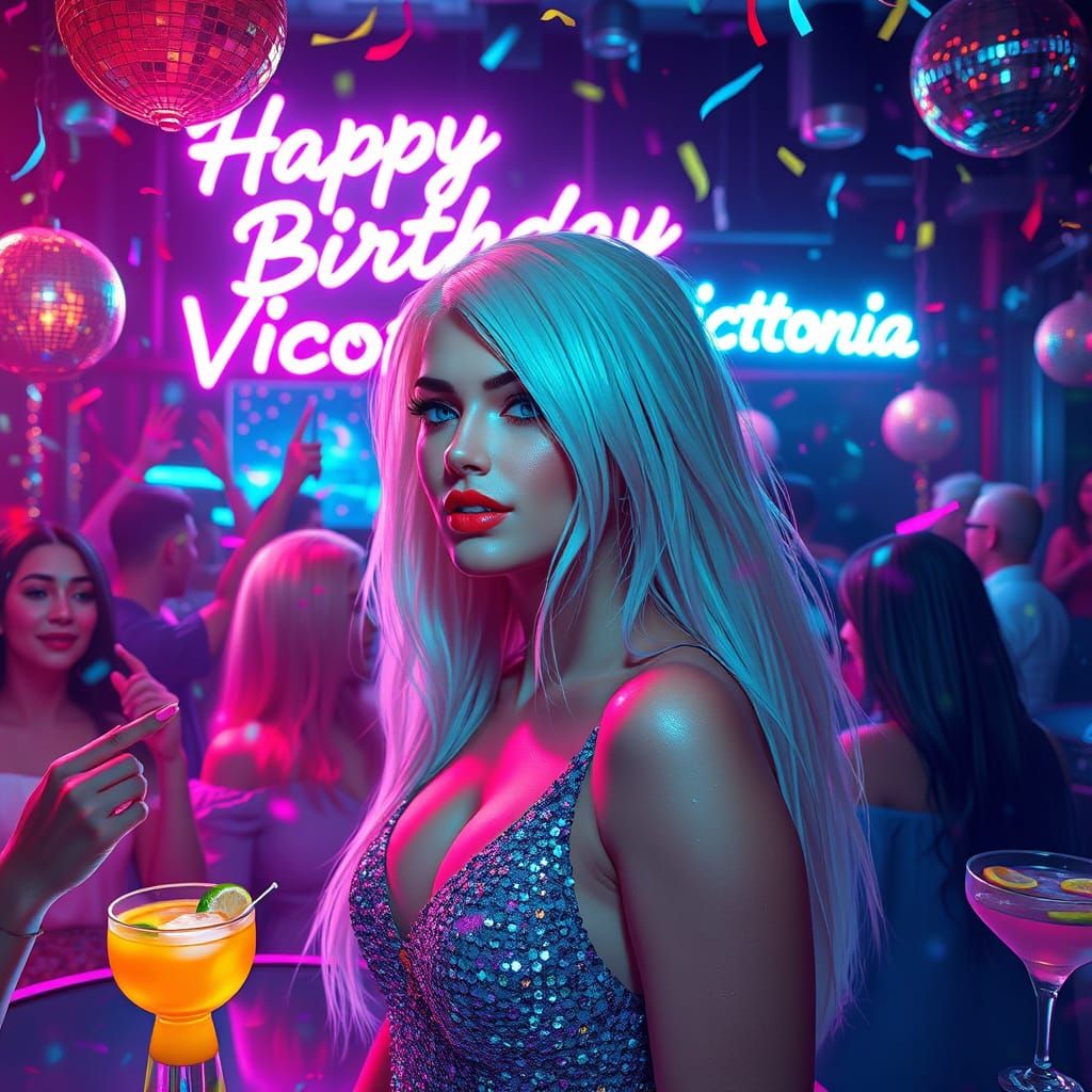 Glamorous Birthday Party Portrait in Art Nouveau Style