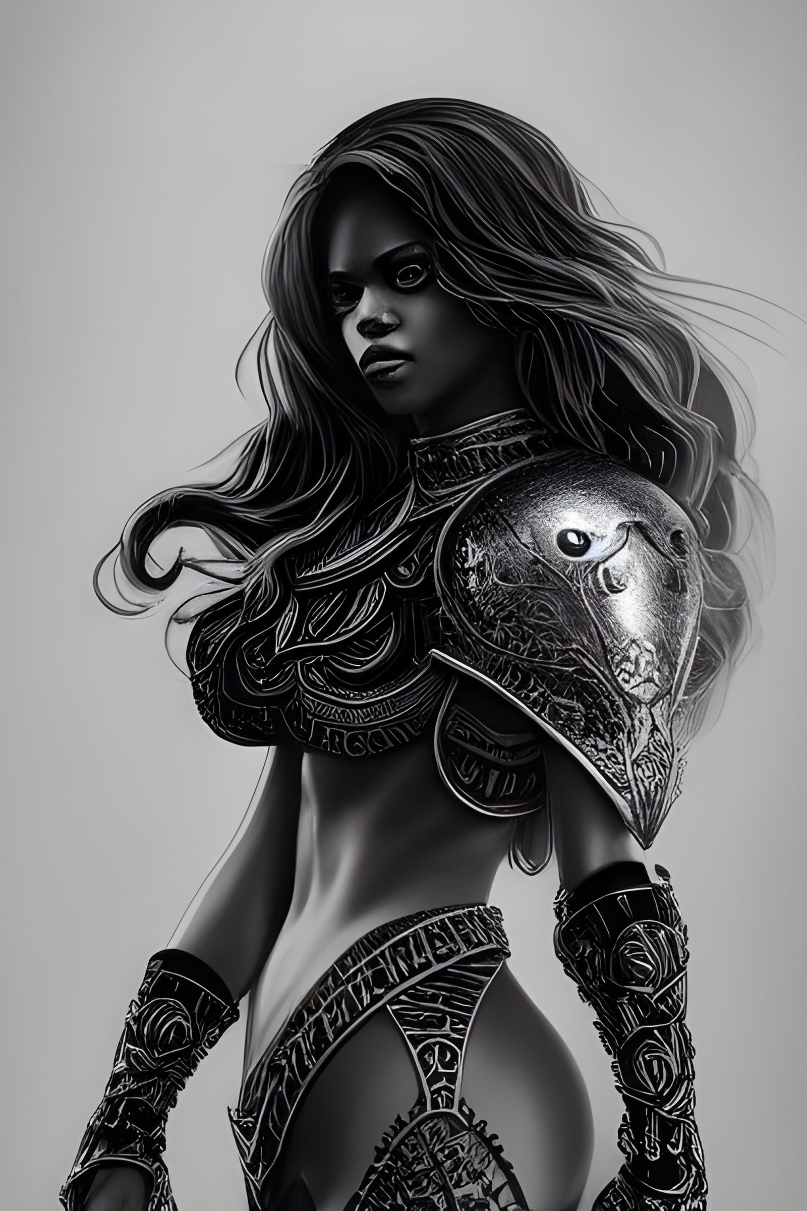 Black and White African Warrior Queen ~ prints @Society6