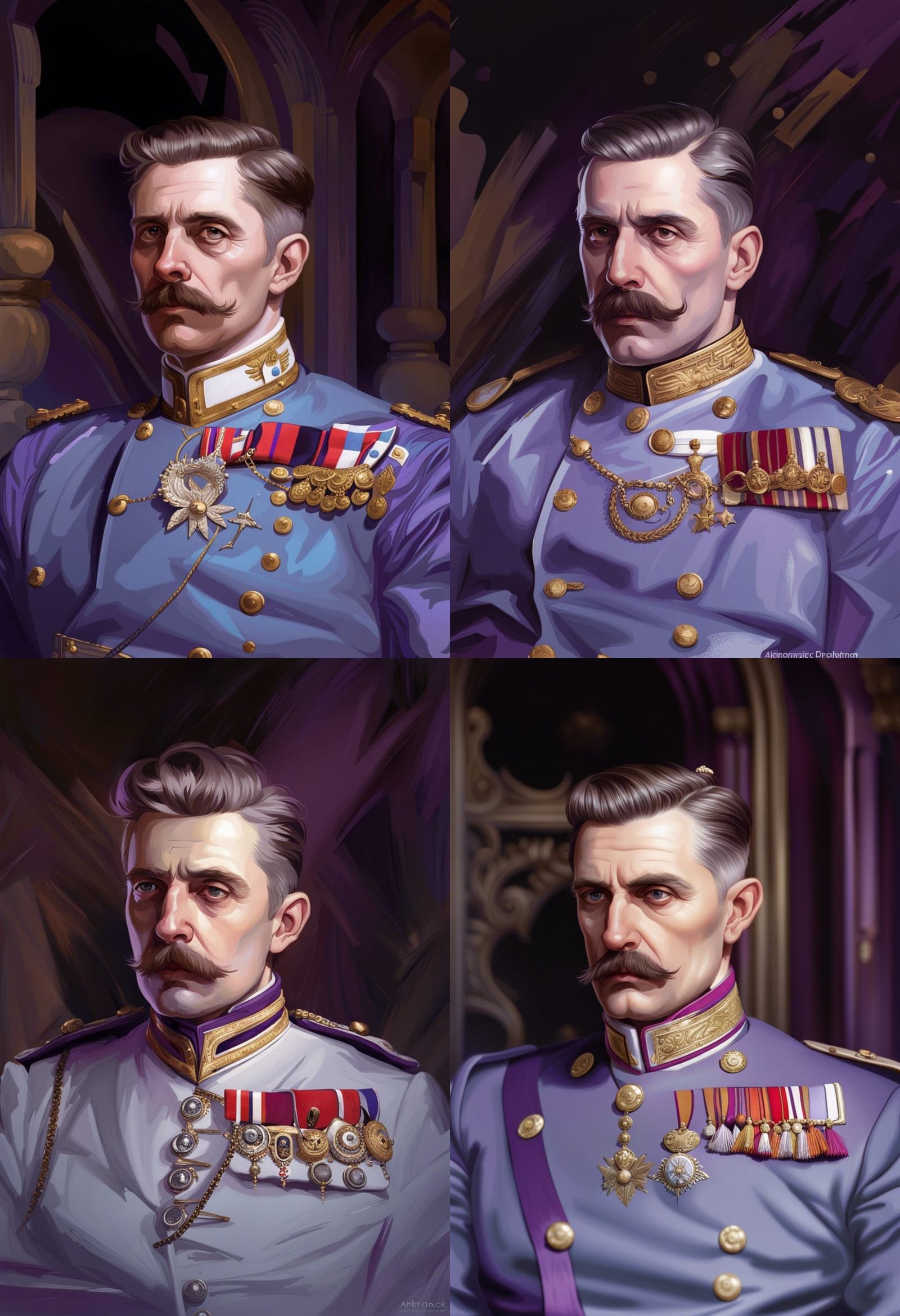 Archduke Franz Ferdinand Portrait by Rutkowski, Artgerm, Muc...