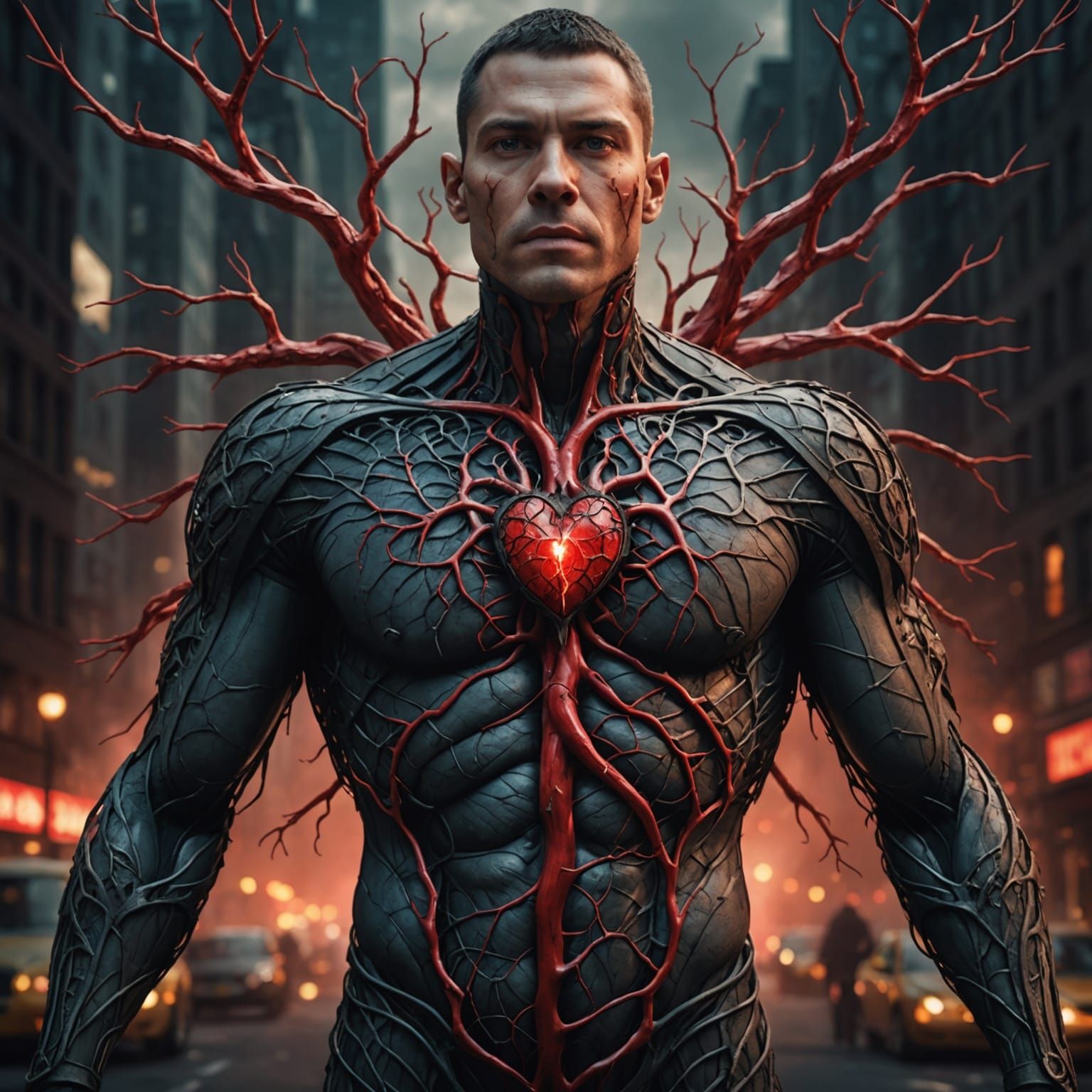 Detailed Human Blood Vessel System in New York