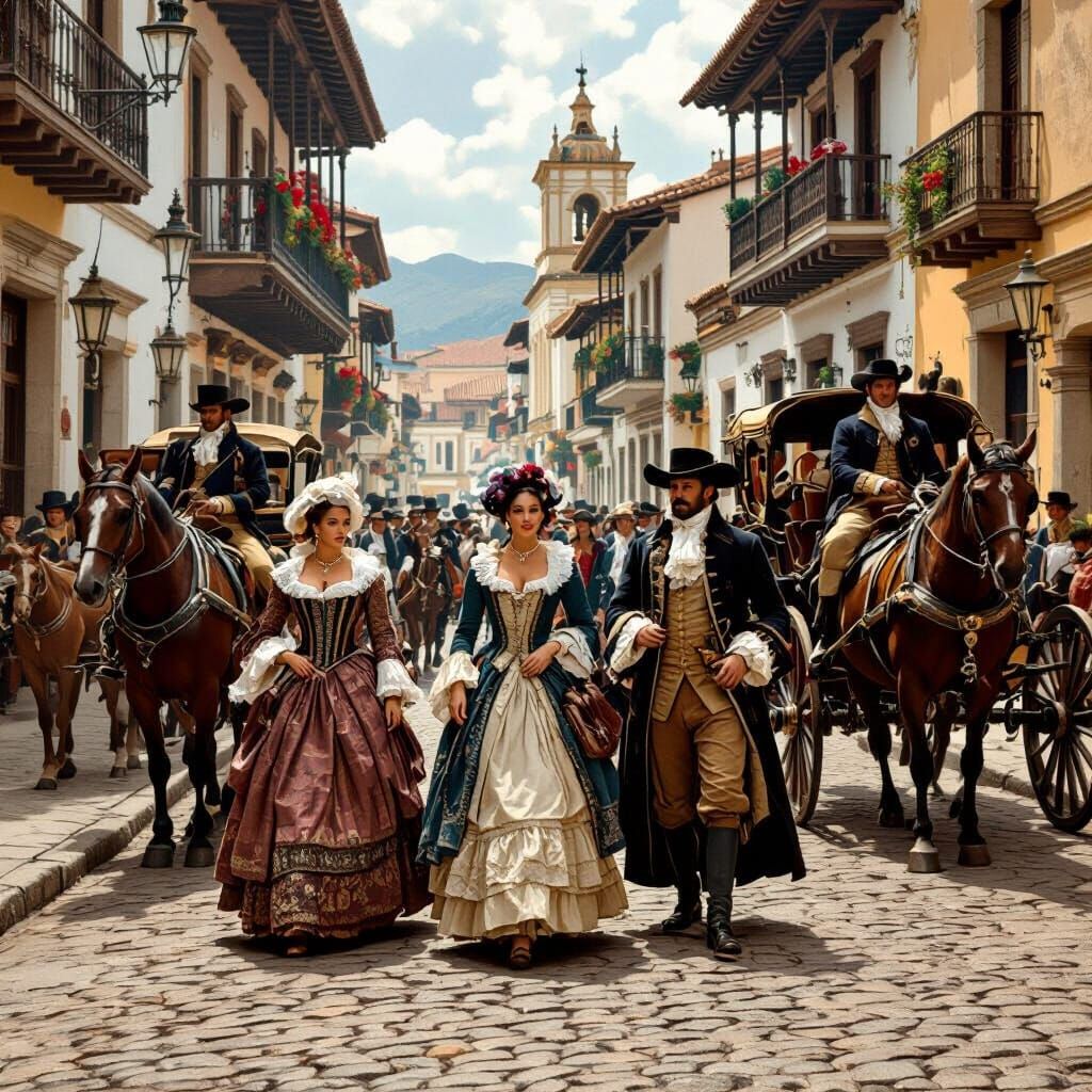 Colonial Citizens in New Granada, Baroque Style