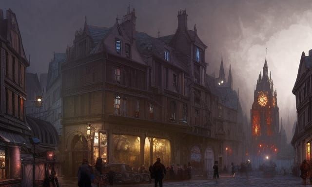 Gothic Town Center Art by Mark Brooks and Dan Mumford