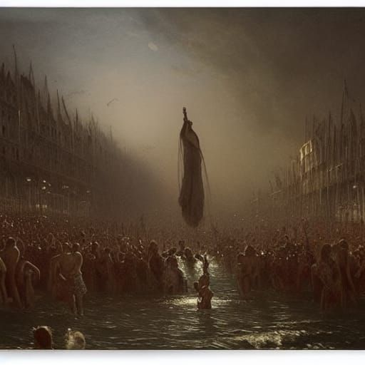 Carnival on Copacabana Beach: A Dark Illustration