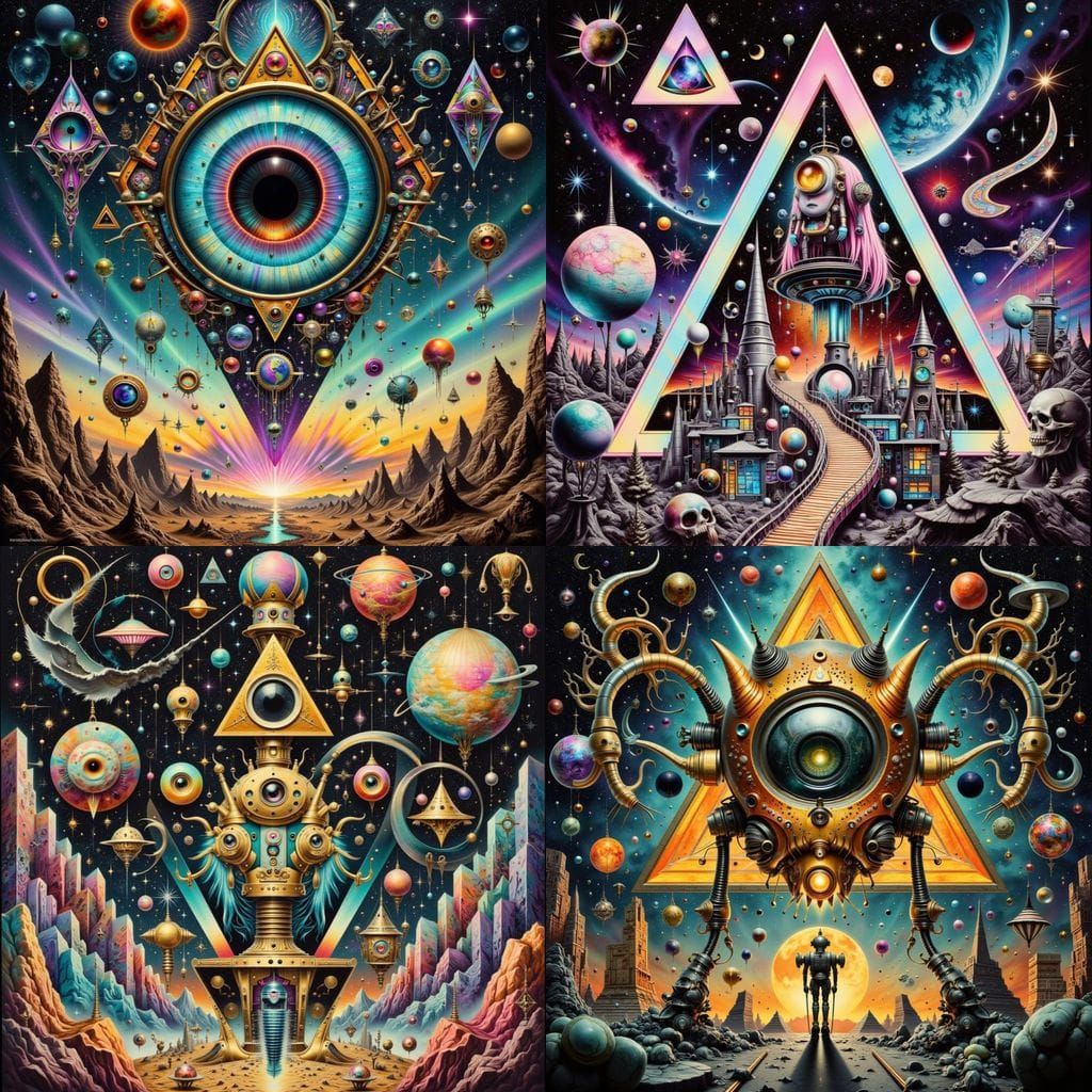 Surreal Gothcore Retro Futuristic Sci-Fi Poster