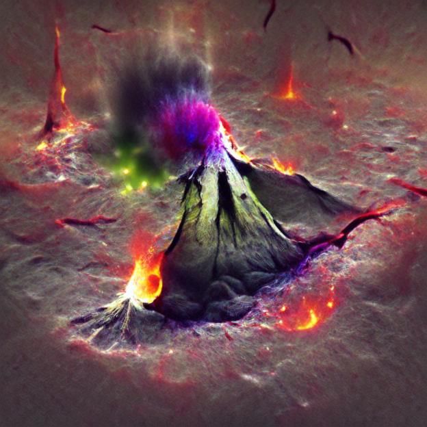 Volcano Eruption of Cosmic Energy